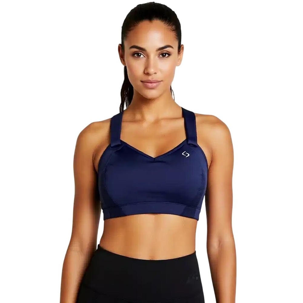 Moving‎ Comfort Juno Sports Bra 350025 Navy Blue High Impact Racerback 38C NWT